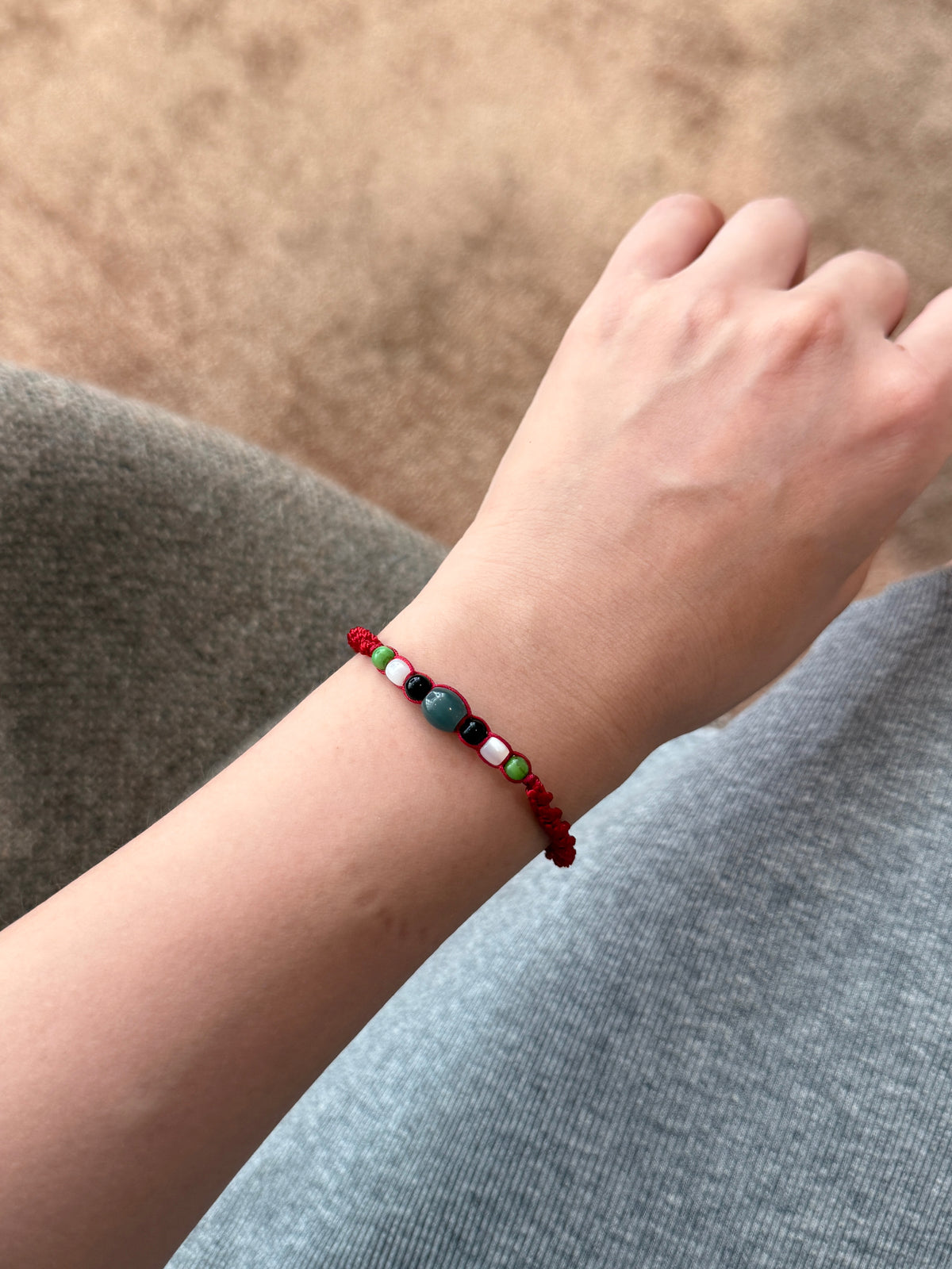 MJ African‑Style Braided Red Bracelet