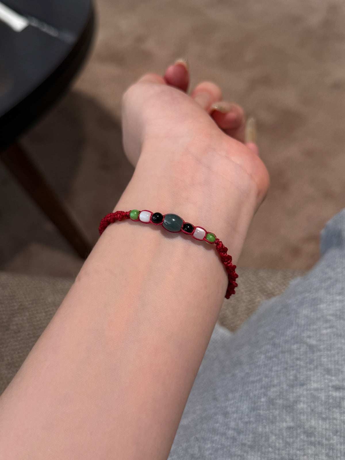 MJ African‑Style Braided Red Bracelet
