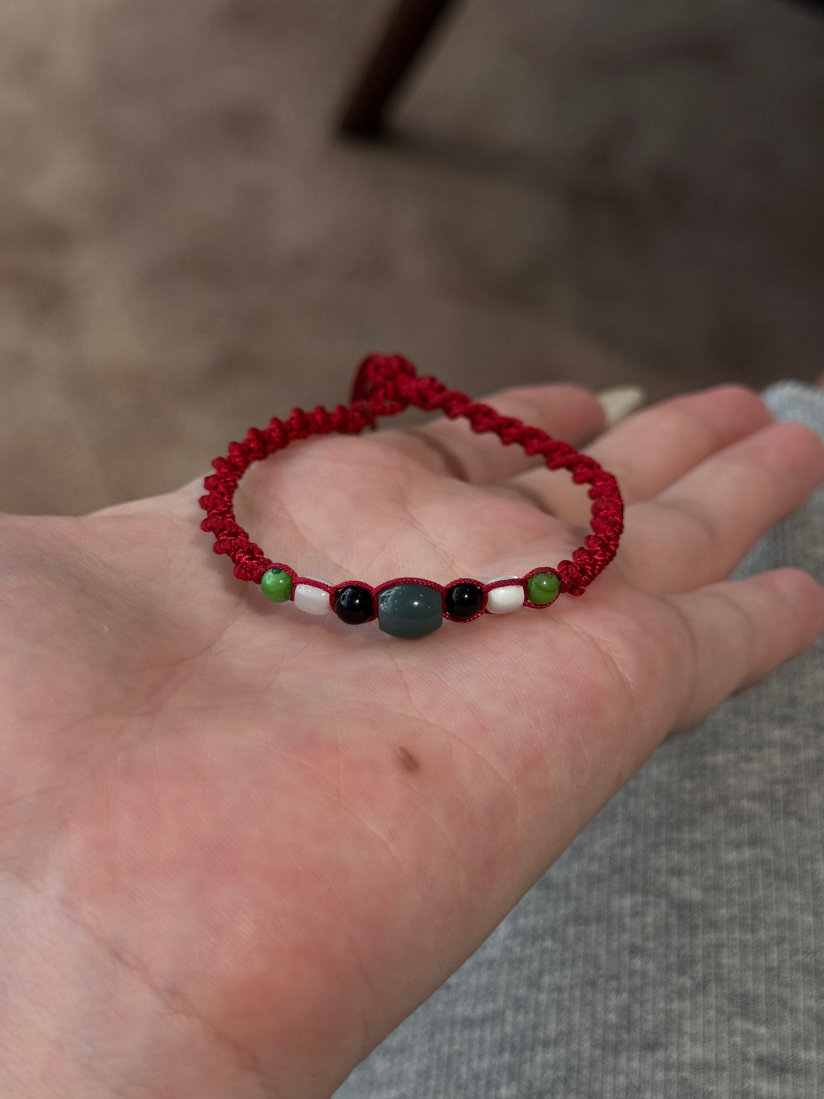 MJ African‑Style Braided Red Bracelet