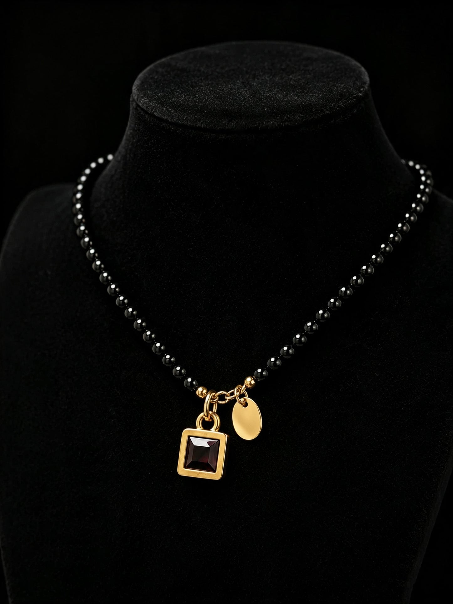 Tribute Classic Black Bead Necklace