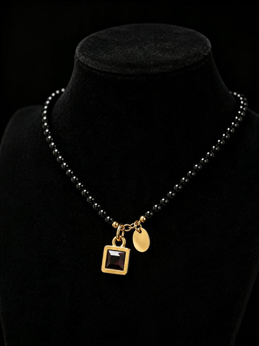 Tribute Classic Black Bead Necklace