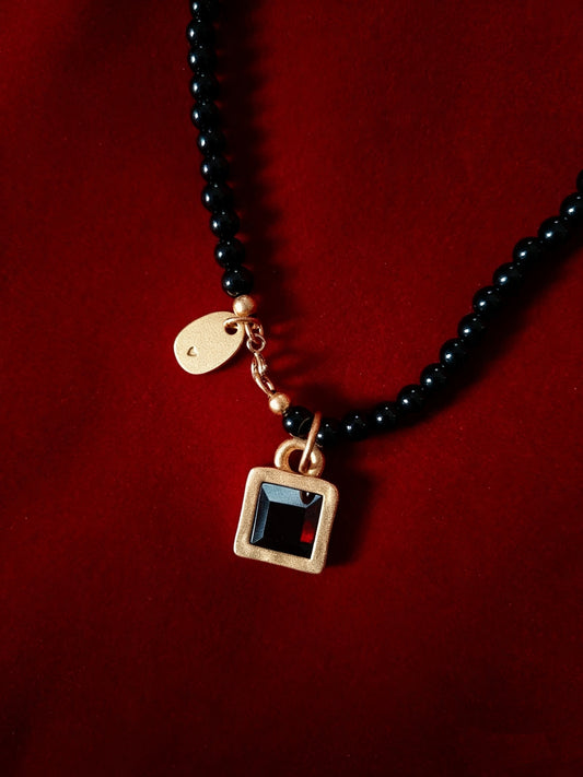 Tribute Classic Black Bead Necklace